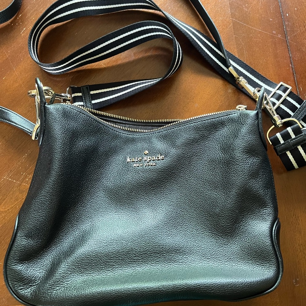 Kate Spade Black Pebbled Leather Crossbody Bag